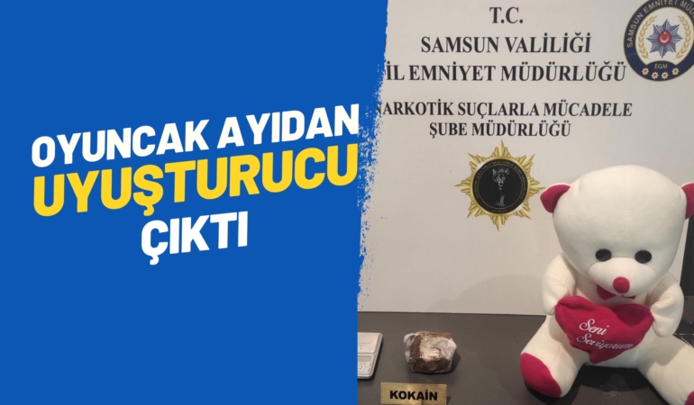 Oyuncak ayıdan uyuşturucu çıktı!